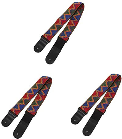 Milisten 3 Stück Gitarrengurt Und Ukulelengurt in Einem. Bequemer Gitarrengurt Aus Nylon Verstellbare Länge.