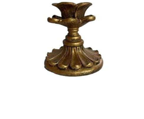 Kandelaber Distressed-Kerzenhalter Aus Harz Im Vintage-Stil, Spitz Zulaufender Kerzenhalter In Antikem Bronze-Kerzenständer Kerzenständer (Color : A, Size : 8 * 8.5cm)