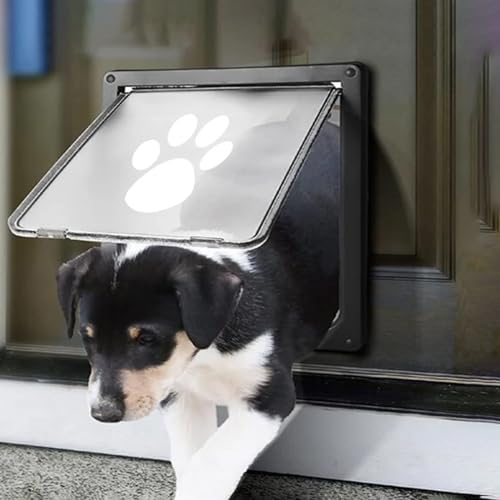 DOKLY Innen-Katzentür,Katzenklappentür,Katzenklappe,Hunde- und Katzenklappe für Fliegengittertür, Groß, Fenster, Sturmtür und Veranda, Einfache Selbstmontage, für Katzen Ab 30 Pfund