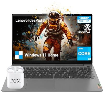Lenovo Ideapad 3i Ordinateur portable avec écran tactile Full HD IPS de 15,6 po, Intel Core i3-1115G4, 16 Go de RAM, 1 To SSD, Wi-Fi 6, webcam, clavier numérique, Windows 11 Home, gris arctique, PCM