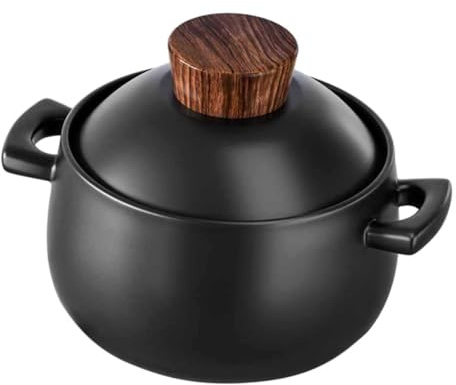 LIFKOME Ceramic Casserole Cooking Pot for Braised Chicken Soup Rice High-temperature Pot with Handle for Home Restaurant Use