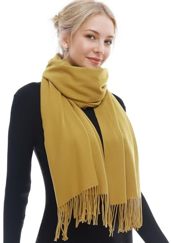 RIIQIICHY Schal Damen Winter Schals Tücher Winterschal Kuschelig Xxl Damenschal Pashmina Herbst Frauen Schal mit Fransen