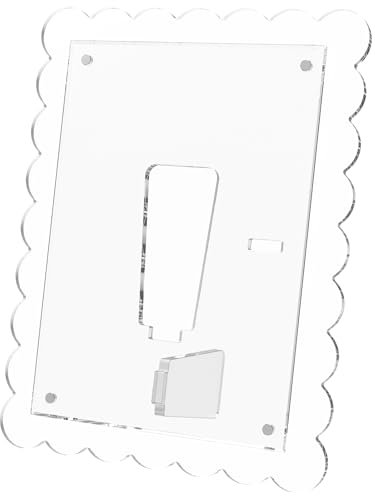 IXTIX Bilderrahmen Magnetisch Acryl, 12,7 * 17,8cm, Magnetischer Acrylrahmen, Gewellter Bilderrahmen mit Zwei Ständerlöchern für Vertikale und Horizontale Anzeige (Transparente Farbe-1pcs)