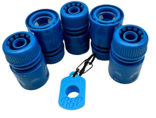 PBP Quick Release Drain Down Rubber Hose Connector, 5 Pack & Free Conkey A Quick Drain Down Hose Connector Key' Karrie carabiner for convenient storage.