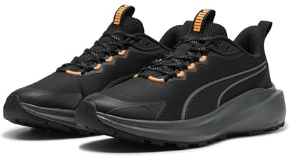 PUMA Skyrocket Lite Trail Road Running Shoe, Unisex Black-Heat Fire, Größe 42, Puma Black Heat Fire, 42 EU