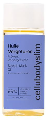 Huile Vergetures Grossesse Naturelle | Prévention et Réparation des Vergetures avec Huile d’Avocat, Jojoba & Sésame | Compatible Allaitement & Grossesse - 150ml