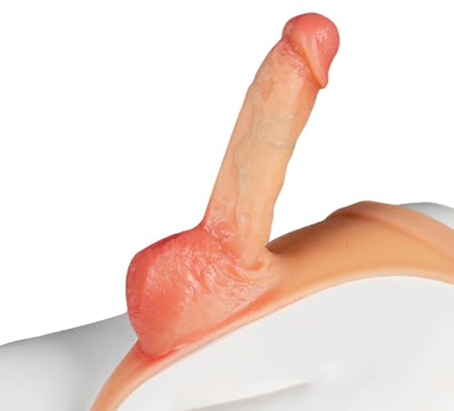 Hmxseu Hohler Dildos Hose Hülle mit Echten Venen und Prallen Hoden Penis Sleeve Realistischer Penismanschette Tragbaren Penishülle Penisvergrößerer SM Erotik Sexspielzeug für Männer und Frauen Lesben