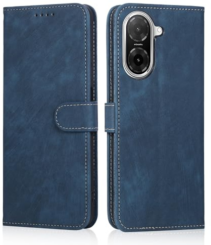 MIKULLE Cover a Libro per Xiaomi Redmi A5 4G (6.88), Custodia in Pelle PU e Silicone TPU Bumper, Flip Chiusura Magnetica Caso Portafoglio con Funzione Stand - Blu