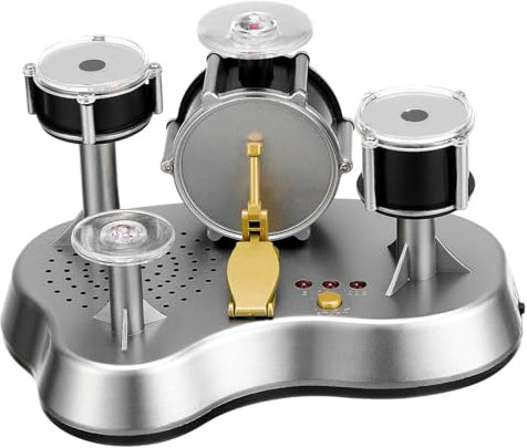 Supvox Fingertrommelset Mit Led-leuchten Mini-Musikinstrument Für Junge Mädchen Finger-Touch-Trommel Zum Spielen Von Trommeln Und Becken Ohne Lärm