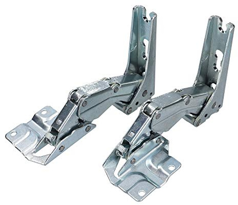 DEKAROX Türscharnier Set 2-teilig kompatibel mit Bosch Siemens Neff 12004051 Ersatz Scharniere oben & unten aus verzinktem Stahl für Kühlschrank Gefrierschrank