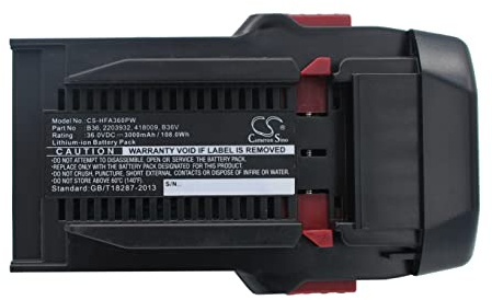 Cameron Sino ACCCHEN - Batteria ricaricabile per TE6-A Li, TE6-A36, WSR36-A (3000mAh/108.0Wh) 2203932, 418009, B36, B36V