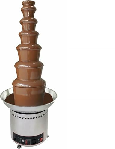 OJHGRDFV Commercial Chocolate Fountain, Electric Stainless Steel Melting Machine For Cheese BBQ Sauce Ranch Sweet Treats - For Fruits And Nuts (7Tier)