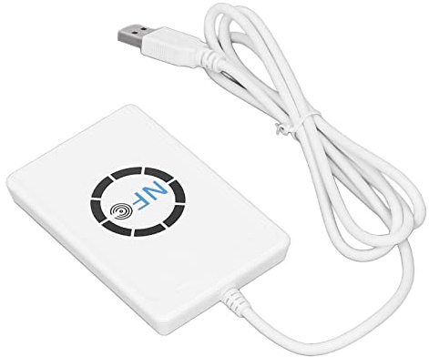 Zunate NFC Smart IC Card Reader Writer Kontaktlos 13,56 MHz 424 Kbps für FeliCa-, Schnelle Lese-/Schreibgeschwindigkeit für Kompatibilität mit ISO 14443- für Win 7, USB-Slim-Design für den