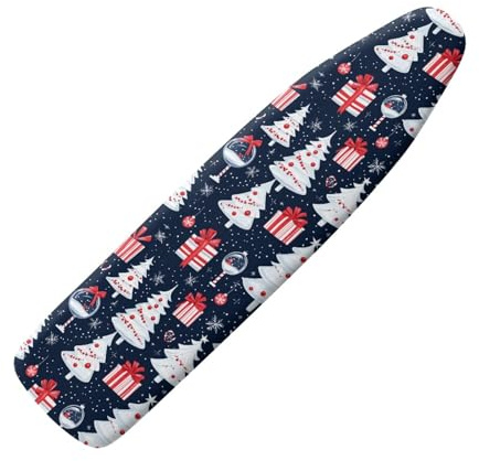 Copriasse da Stiro 140x45 Modello Blu Elastico Universale per Tutte Le Assi da Stiro, Resistente al Calore - Cordoncino di Fissaggio e Stretch-System - Facile da Cambiare