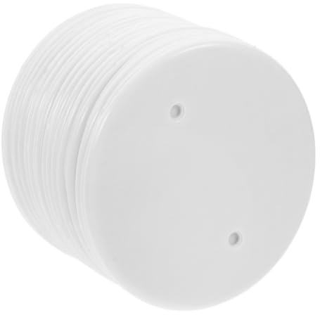 Alipis Lot de 25 Plaques de Recouvrement Octogonales Blanches Cache-Câbles pour Plafond Panneau D’Accès Électrique Résistant Adapté aux Cloisons Sèches pour Maison et Bureau Gestion