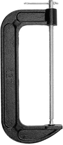 LEXININ Abrazadera G grande de 12 pulgadas, apertura de mandíbula de 300 mm, abrazaderas C de hierro fundido negro para carpintería y construcción de soldadura