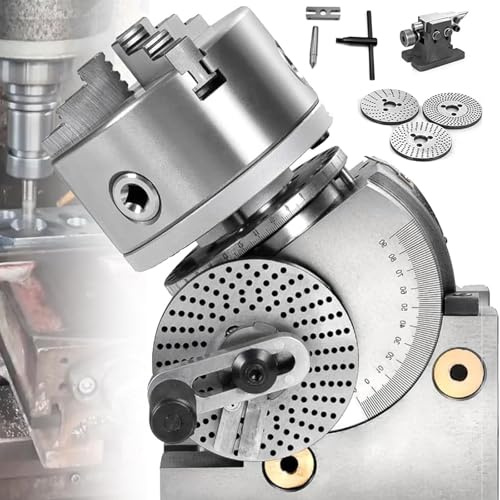 Cabezal divisor de 3 mordazas universal para fresadora, mesa giratoria vertical y horizontal con placas divisoras de contrapunto, fresador CNC