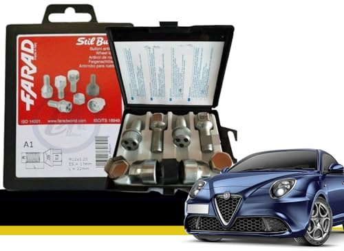 KIT BULLONI ANTIFURTO RUOTE LEGA/ACCIAIO STIL-BULL 1 PER ALFA MITO