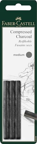 Faber-Castell - Reißkohle Pitt medium 3-teiliges Set