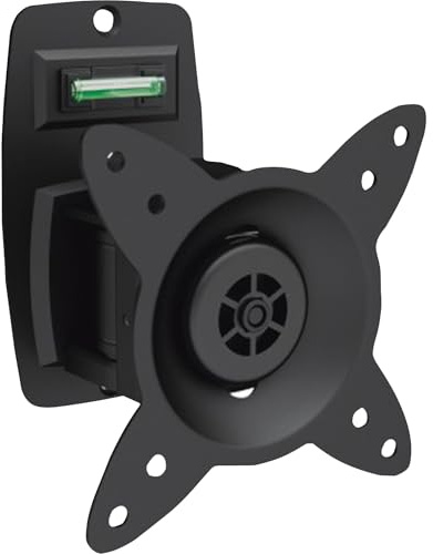 DIGITUS soporte de pared para monitor - para pantallas de hasta 27 - VESA 75x75 & 100x100 - carga máx. 15kg - 30° giratorio, 360° orientable - nivel de burbuja integrado - negro