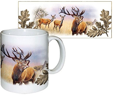 Jagd Kaffee Tasse Keramik Hirsch Motiv | Pott, Mug, Geschenkidee