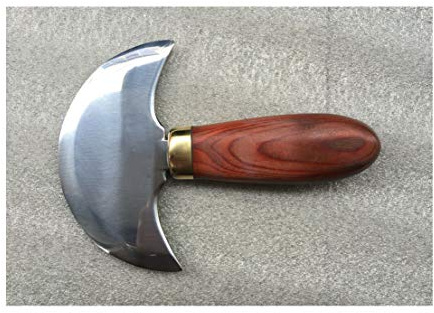 NIBD Leather Round Knife Doubled Edged Super Sharp Hand-cutting knife Most half moon knife For Leather Crafts DIY