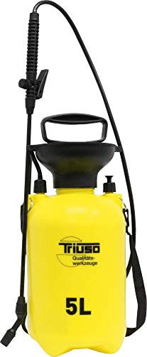 TRIUSO Drucksprühgerät Unkrautspritze 5 Liter - Kunststoff, Fiberglas - Handgerät - max. 3 bar - Schultergurt - Handpumpe mit ergonomischem D-Griff - Fiberglas-Verlängerungsgriff