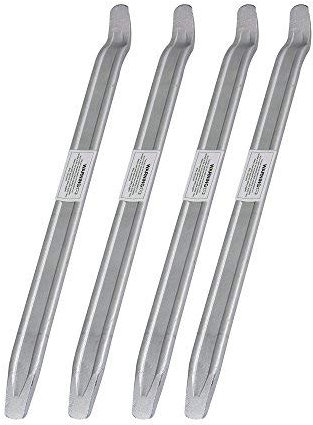 Kosma Set of 4 Heavy Duty Metal Tyre Lever | Tire Lever Spoon - 16/400mm | Tyre Remover Repair Tool for Motorbikes, Bikes & Cars