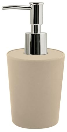 Spirella Seifenspender Takeo | mit Edelstahlpumpe | Flüssigseifen-Spender | Bambus | 200ml | Langliebig, Umweltfreundlich und Robust | Beige, Sable