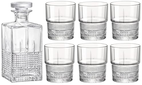Bormioli 122136-SS8 - Servizio da WhiskyNOVECENTO, 7 pezzi