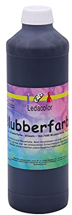Ledacolor Blubberfarbe | Wasserfarbe zum aufblasen | SCHWARZ 500 ml | Einzigartige Effekt-Farbe für Kinder | Auswaschbar | Schadstofffrei [unbedenklich]