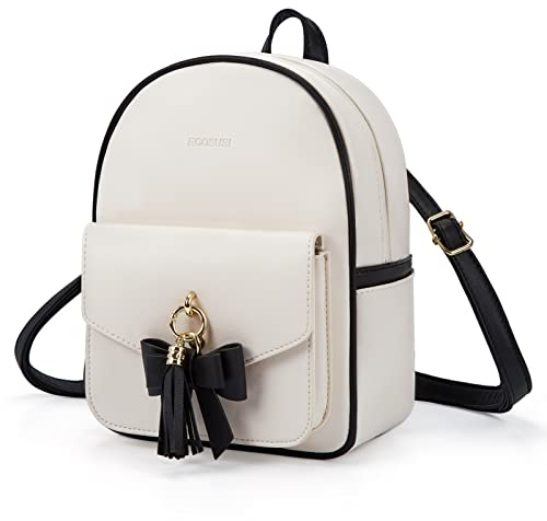 ECOSUSI Damen Rucksack Klein Soft Pu Leder Rucksäcke Schultaschen Wasserdichte Damenrucksäcke Kleine