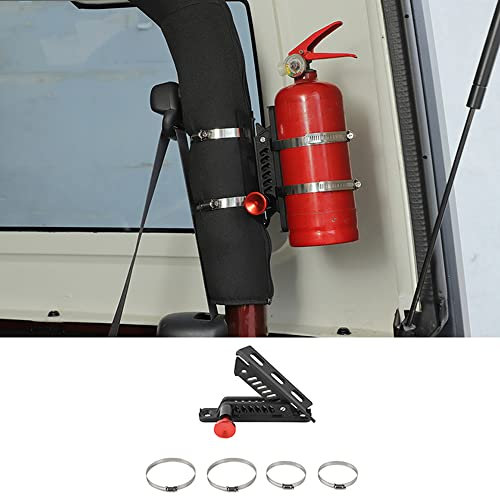 EDSARS Soporte Ajustable para extintor de Incendios para Ford Bronco para Jeep Wrangler TJ JK JL 1996-2023, Accesorios portátiles para Interior de Coche