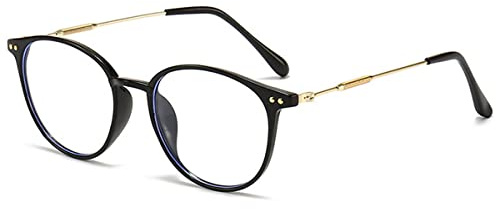 KOOSUFA Mode Rund Anti Blaulicht Lesebrille Damen Herren Metallbügel Ultra Leicht Computerbrille Lesehilfe 0.0 1.0 1.5 2.0 2.5 3.0 3.5 4.0