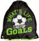 PASO Kinder Turnbeutel/Sportbeutel 36x32 cm - Fussball - Schwarz
