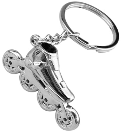 CALLARON Rollschuh Praktischer und Tragbarer Schlüsselbundanhänger aus Zinklegierung Schlüsselanhänger im Stilvollen Silber für Schlüssel und Taschen Geschenk für Roller Skating Fans