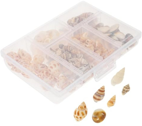 Lurrose Natürliche Muscheln Schmücken Aquarium mit Selbstgemacht Muschelverzierung Muschelschmuck für Aquarium als Prop und Handarbeit für Sommerstimmung 1 Kasten Muschelbastelarbeit
