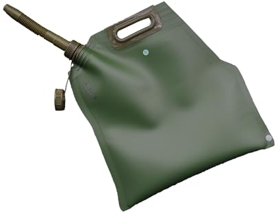 BUENATIENDA Bidon Carburant Souple 5L – Jerrican Pliable en TPU Épais avec Tuyau 20cm – Réservoir Essence Léger 0.5kg pour Voiture, Moto, Camping & Urgence