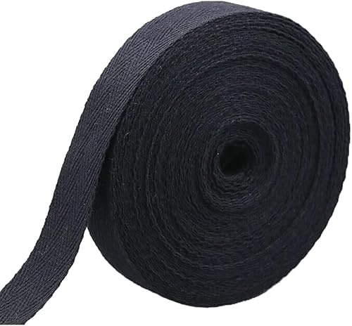Köperband gerades Band Nahtband Baumwolle Bänder (schwarz - 5 Meter, 40mm Breite)