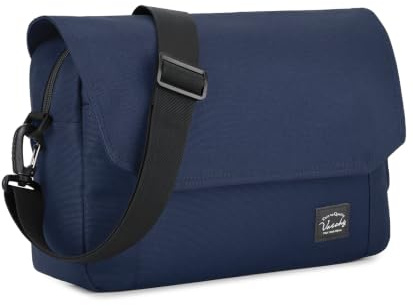 VASCHY Borsa Messenger,Borsa Tracolla Uomo Borsello Uomo Tracolla Borsa PC Borsa Uomo Borsello Uomo Borsa Messenger Vintage Tela Borse a Spalla con Tracolla Imbottita Blu