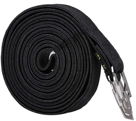 Extra long bungee cords with hooks,Bungee cords with hooks,Long bungee cords with hooks,Highly Stretchy Clips Bike Motorbike Luggage Cord Rope,Great for Hand Carts, Cargo, Camping (4 Meter Black)