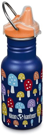 Klean Kanteen Trinkflasche Classic Narrow (Sippy Cap) mit Trinkverschluss aus Edelstahl in der Farbe Blau mit einem Volumen von 355 ml, 1011204