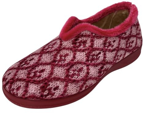 J. Ruiz calzados JR Zapatillas Casa mujer invierno (Fuxia Estampado, Sistema tallas calzado EU, Adulto, Mujer, Números, mediano, 37)