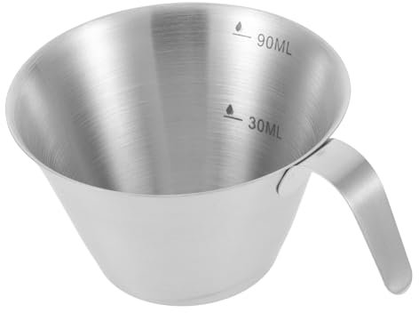 TOPBATHY Taza de Café Multifunción de 304 Acero Inoxidable Diseño de Medidora de Espresso para Cocina Taza de Leche Resistente para Bebidas Calientes y Uso Doméstico