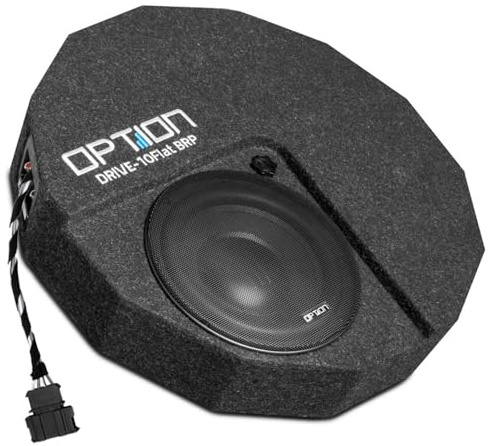 Option Subwoofer Upgrade kompatibel mit VW Arteon, VW Tiguan, VW Passat, Golf 8 (nur kompatibel wenn H/K-Soundsystem ab Werk) 100% Plug & Play DRIVE10FLAT-BRP Reserverad-Subwoofer (2X 4 Ohm)