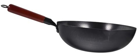 Gatuida Cooking Wok Frying Pan Traditional Non-Stick Wok for Gas Stoves Ergonomic Design for Easy Handling and Use for Stir Frying and Deep