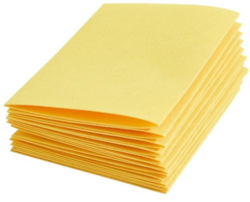 SOFPLATE 15 Stück 7 x 11 Filzpapierblätter Gelber Stofffilz Goldfarben Nicht Gewebt Groß Pastellfarben Rechteckig Einfarbig Steif Dick Filz Zum Nähen Basteln DIY Kunstprojekte Handarbeiten Patchwork