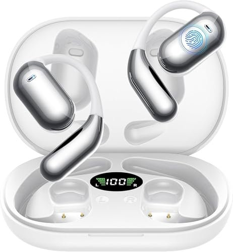 Boytond Ultra Open Ear Earbuds - Bone Conduction Headphones Wireless Bluetooth, Waterproof Deep Bass Earphones for Fitness and Running, Secure Fit for Small Ears, Sweat-Resistant for Workouts