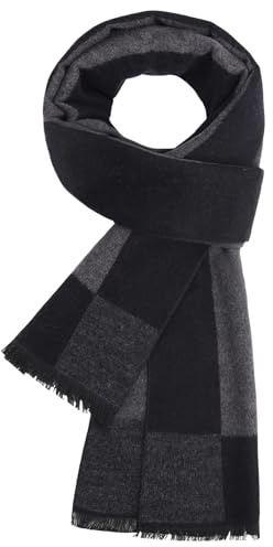 UMIPUBO Schal Herren Herbst und Winter Plaid Männer Herrenschal Warm Weich Winterschal Elegant Business Tartan Herren-Schal 180x30cm