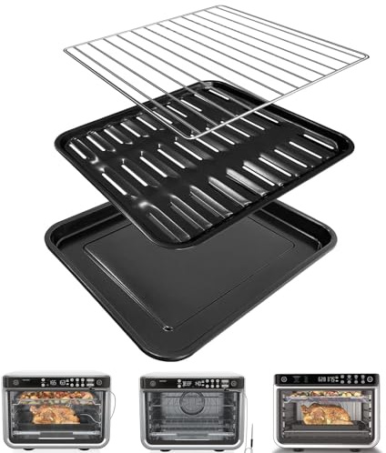 GWBSXM Baking Tray Basket Wire Rack Set for Ninja Foodi DT251 DT201 DT200 Digital Air Fryer Countertop Oven Tray Set Accessories Grill Plate Crisper Plate Replacement Parts